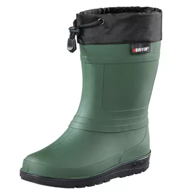 BAFFIN Kid's Ice Castle Green/Black Winter Boots (WRUBY001-GAN)