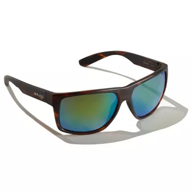 Bajio Boneville Sunglasses Matte Dark Tort Frame Green Glass Lenses