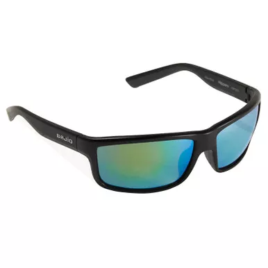 Bajio - Nippers Beach Sunglasses Black Matte/Green Mirror Plastic