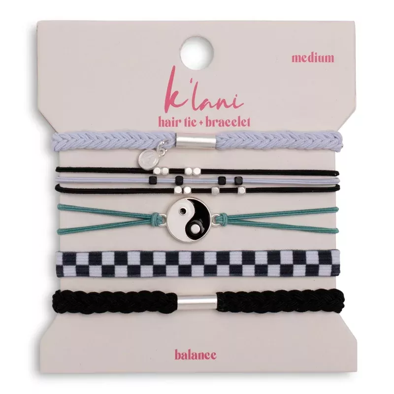 Balance Black & White Yin Yang Hair Tie Bracelets