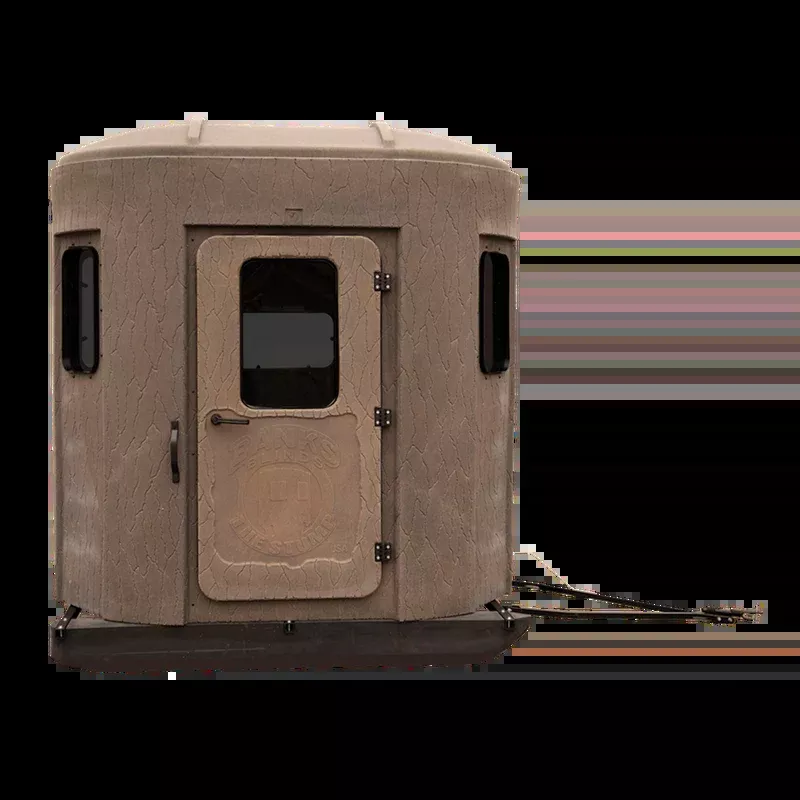 Bank Outdoors Stump 2 Ice Phantom Blind | Model ST2ICEPH | Width 4′ | Rigid Sled Base | For Universal Hunting & Ice Fishing Shelter