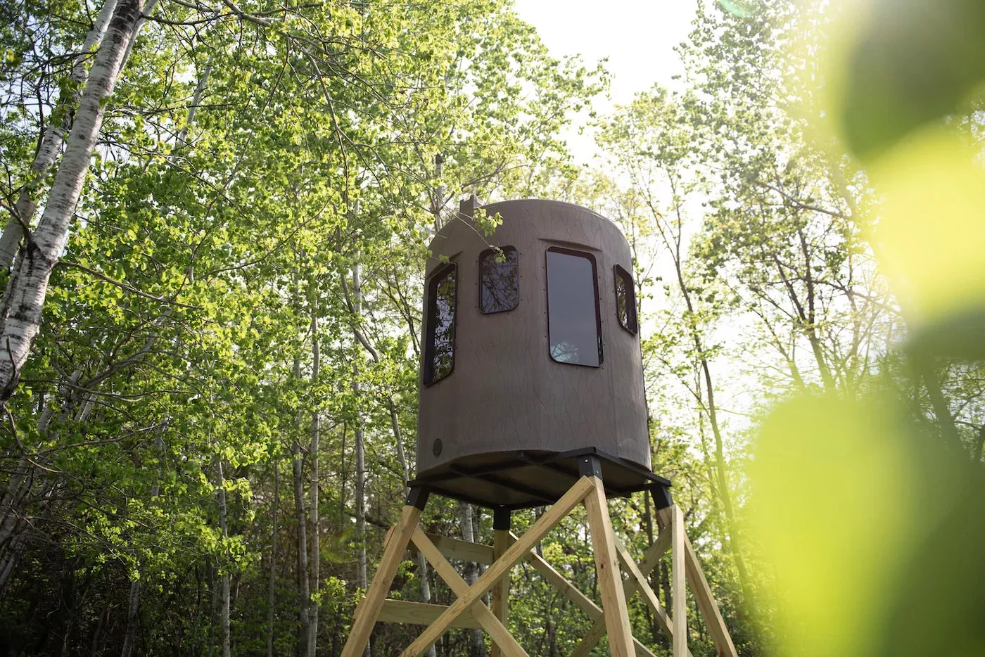 Bank Outdoors Stump 3 360° Pro Phantom Blind | Model ST3WP360PH | Diameter 64" | 1–2 Hunter Capacity | For Universal Ground & Elevated Stand