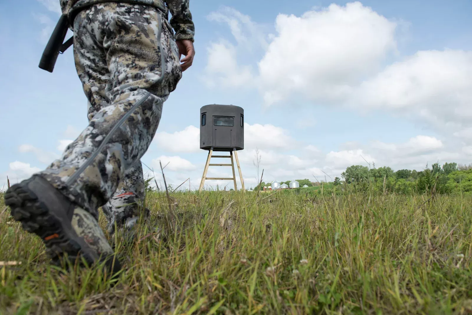 Bank Outdoors Stump 4 Scout Phantom Blind | Model ST4SCTPH | Diameter 77″ | 29.39 sq ft Interior | For Universal Bow–Gun–Crossbow Hunting Blind