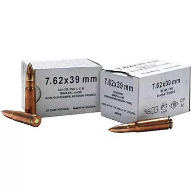 Barnaul 7.62x39mm 123 Grain FMJ 20 Rounds