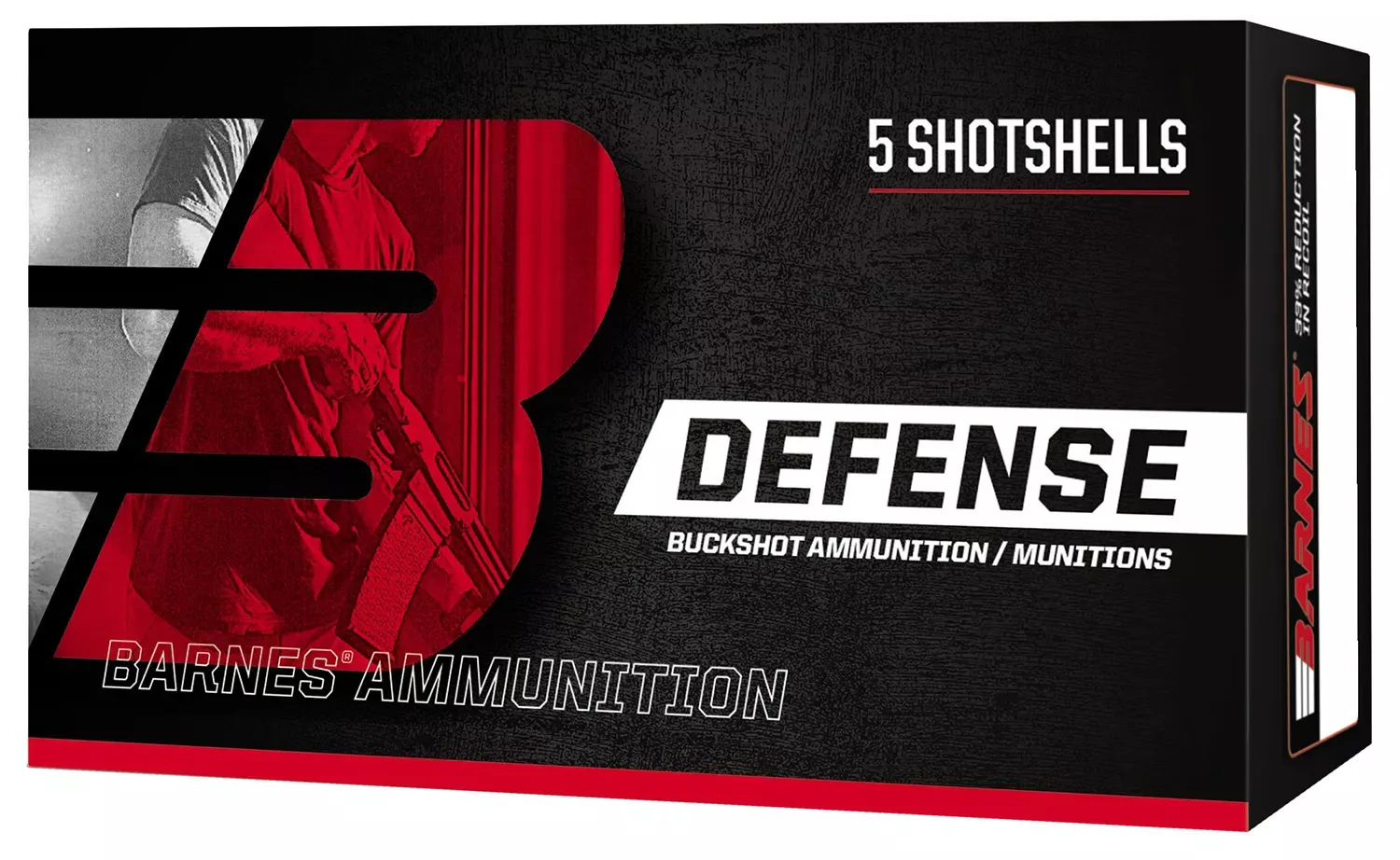 Barnes Bullets Defense 12 Gauge 2.75″ #00 Buck Shot 5 Shells Per Box