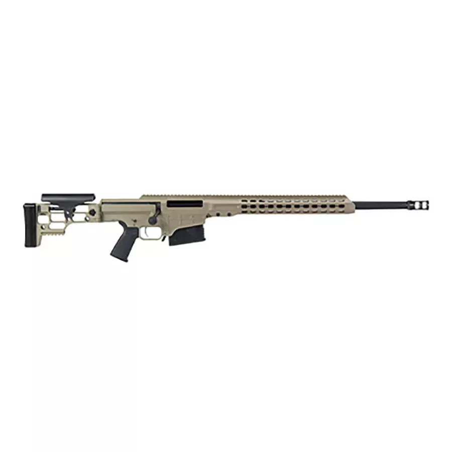 Barrett MRAD .338 Lapua Mag 10+1 26″ Fluted Barrel Alum Rec Syn Stock Extended Pic Rail Muzzle Brake M-LOK FDE Cerakote 18479