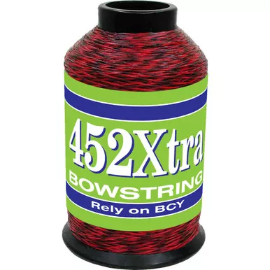 BCY 452Xtra Bowstring Material, 1/4 lbs, Red/Black