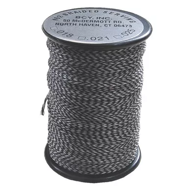 BCY 62 Braided Center Serving, 0.018 Inches, 100 Yards, Black/White