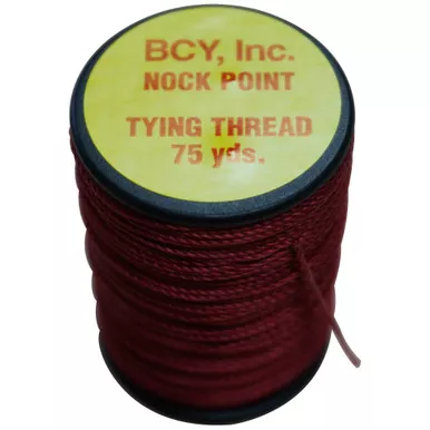BCY High Tenacity Nock Point Tying Thread for Archery, 75 Yards, Red