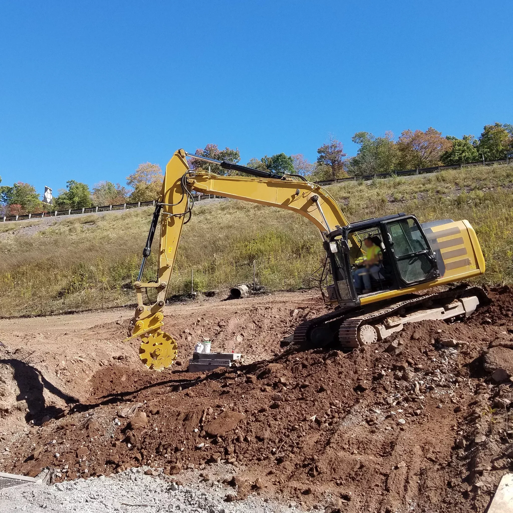 Bedrock Attachments Compaction Wheel Group | Model ECW3X3 | 3 Wheels | TB Linkage | Width 24″ | For Excavator
