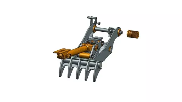 Bedrock Attachments Pin Grabber Thumb | Model EPT65-PG5T36 | Width 27.6″ | Pin Size 65mm | 5 Teeth | Machine Size 12-15 Ton | For Excavators
