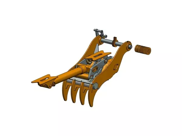 Bedrock Attachments Pin-On Thumb | Model EPT70-PO4T36 | Width 27.6″ | Pin Size 70mm | 4 Teeth | Machine Size 15-18 Ton | For Excavators