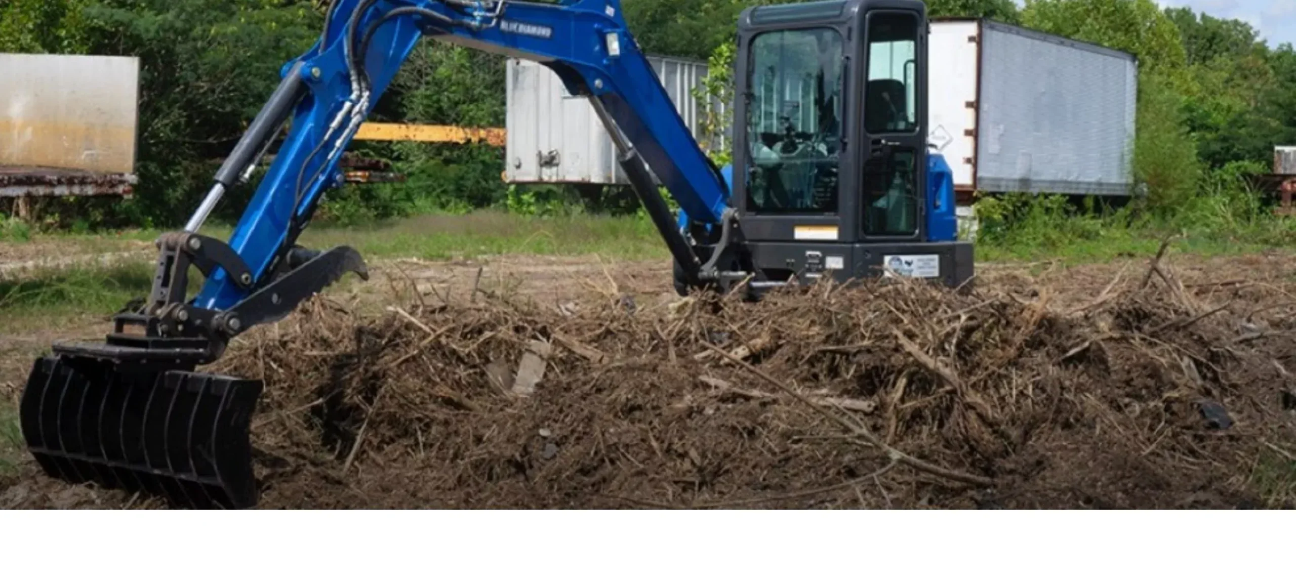 Bedrock Attachments Rake | Model EK-DB48 | Width 42″ | Pin Sizes: 100mm & 90mm | Weight 930kg | For Excavator