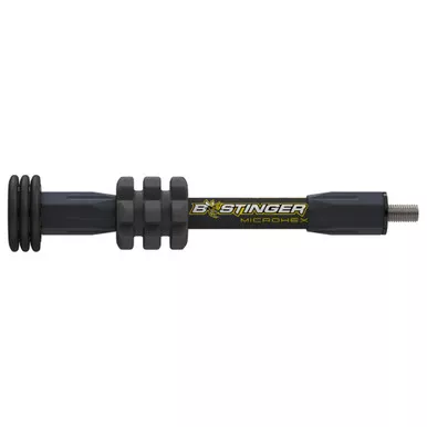 Bee Stinger MHX06MB MicroHex Hunting Stabilizer, 6 Inches, Matte Black