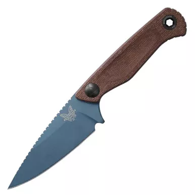 Benchmade Dacian Brown Canvas Micarta 3.54" Fixed Spear-Point Blade