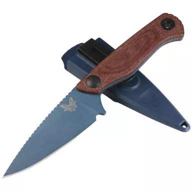 Benchmade Dacian Brown Canvas Micarta Spear Point Folding Knife