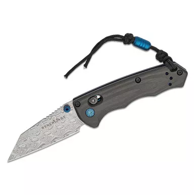 Benchmade Gold Class Full Immunity AXIS Folding 2.49" Aegir Damasteel Wharncliffe Unidirectional