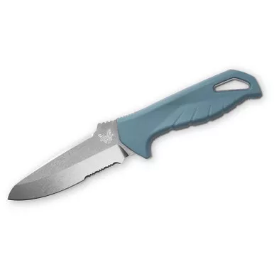 Benchmade Water Undercurrent Fixed Blade .32" Stonewashed Sheepsfoot Depth Blue