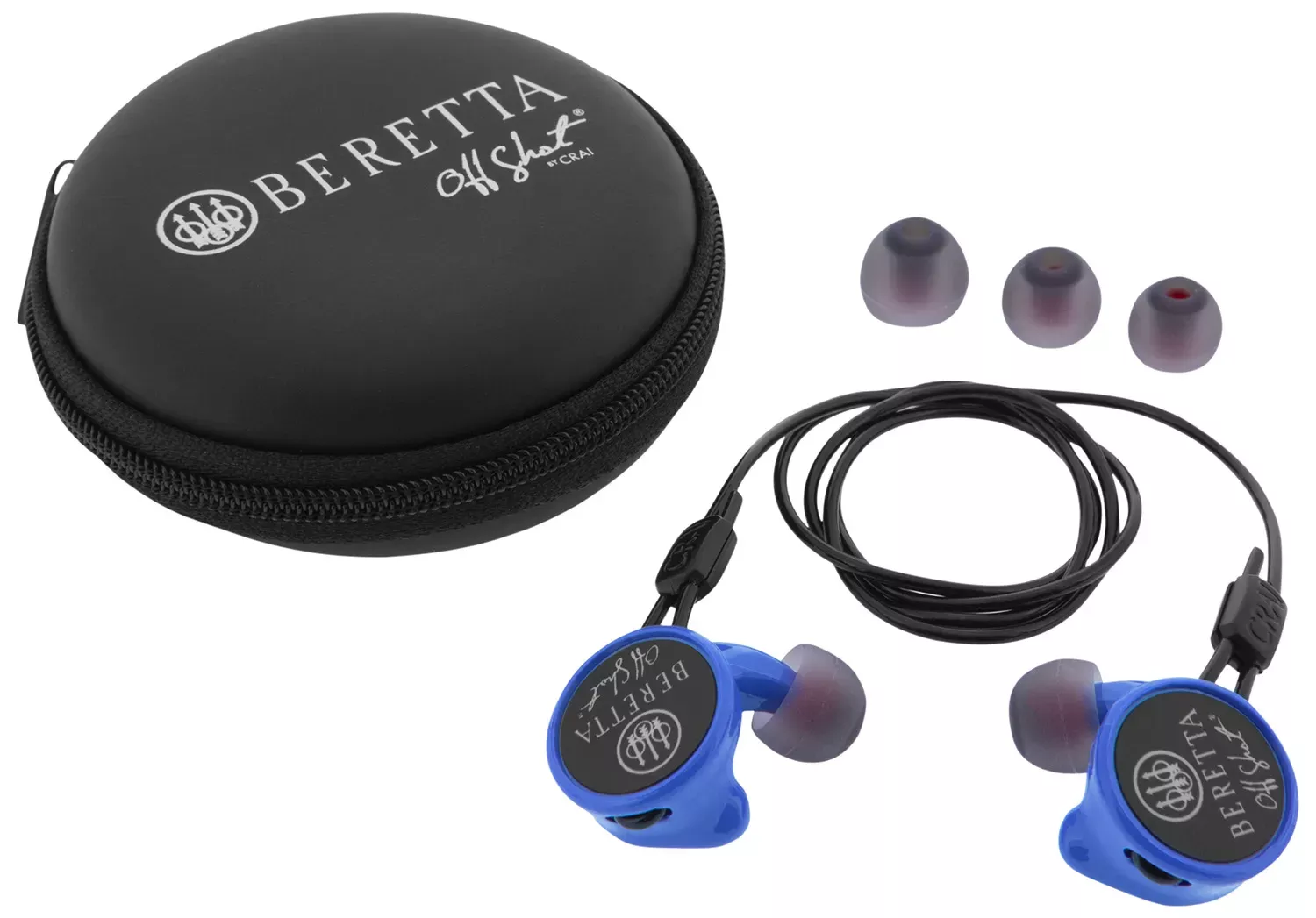 Beretta USA Mini Headset Comfort Plus Silicone Ear Piece 32 dB In The Ear Blue Ear Buds