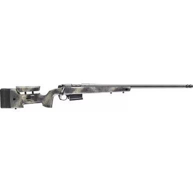 Bergara Rifles B14LM3613 B-14 Wilderness HMR 7mm PRC 5+1 24" Threaded, Sniper Gray Cerakote Barrel/Rec, Adj. SoftTouch Woodland Camo Stock with Mini-Chassis, Omni Muzzle Brake