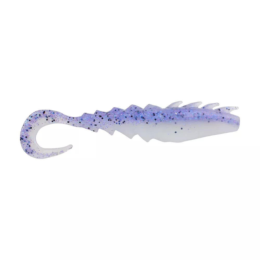 Berkley Gulp! Saltwater Nemesis Prawn Curl Tail – 4″ – Violet Haze Fleck [1637570]