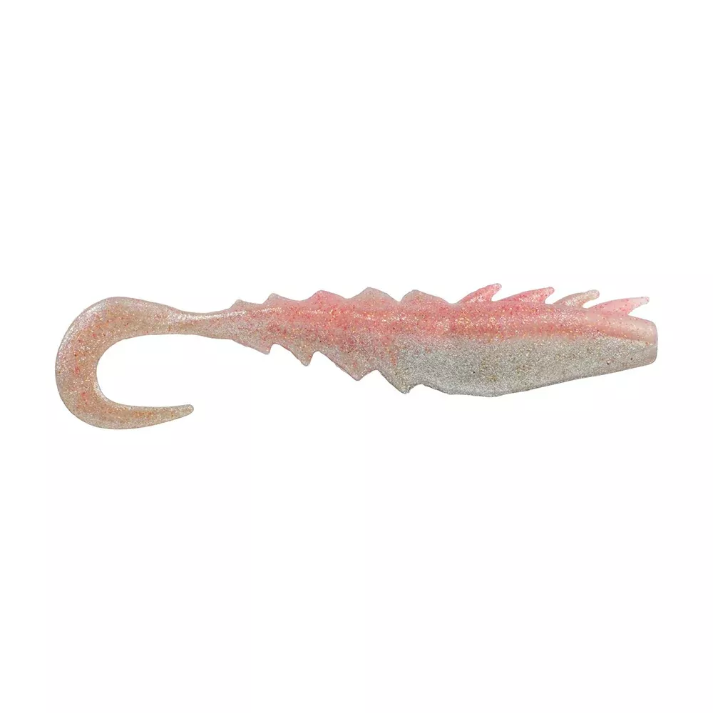 Berkley Gulp! Saltwater Nemesis Prawn Curl Tail – 5″ – Flamingo Chrome [1637573]