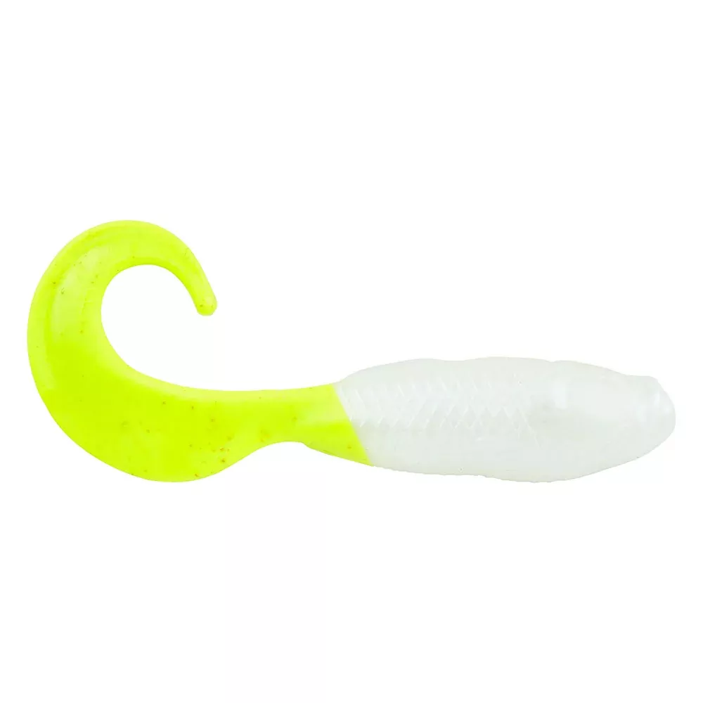 Berkley Gulp! Saltwater Swimming Mullet – 5″ – Pearl White/Chartreuse [1519948]