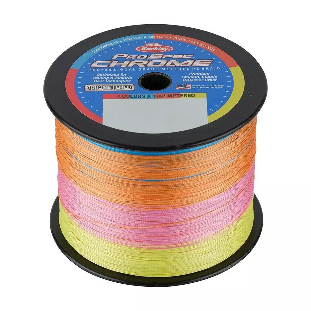 Berkley ProSpec Chrome 4 x 100′ Metered Braid – 30lb – 3500yd [1640956]