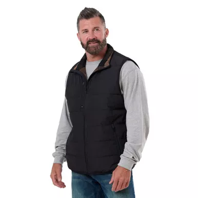 BERNE Men's Channel Quilt Ripstop Flannel-Lined Vest (V26)