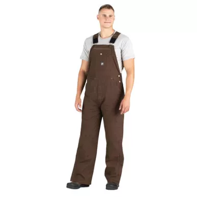 BERNE Men's Heartland Unlined Washed Duck Bib Overall (B1068)