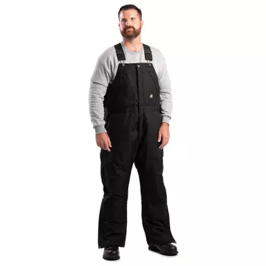BERNE Men's Icecap Insulated Black Bib Overall (NB834BK)
