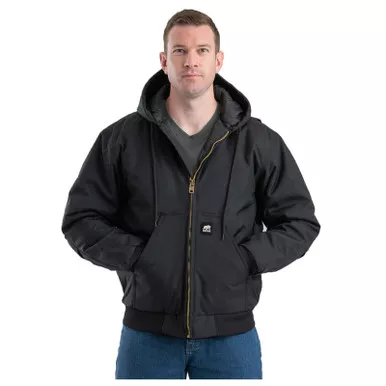 BERNE Men's Icecap Insulated Hooded Black Work Jacket (NJ51BK)
