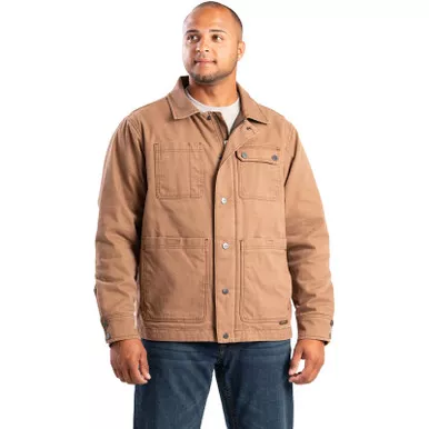BERNE Men's Vintage Washed Duck Chore Driftwood Coat (CH378DW)