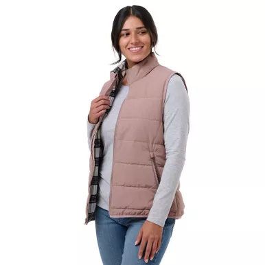 BERNE Women's Channel Quilt Ripstop Flannel-Lined Vest (WV26)