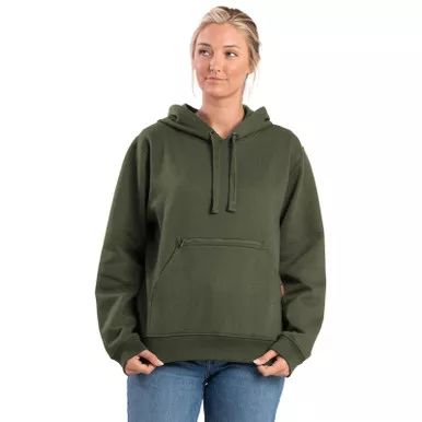 BERNE Women's Heritage Zippered Pocket Hooded Pullover Sweatshirt (WSP418)