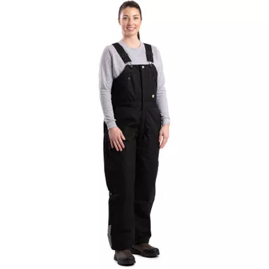 BERNE Women's Icecap Black Insulated Bib Overall (WNB834BK)