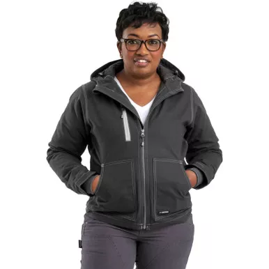 BERNE Women's Softstone Duck Titanium Hooded Jacket (WHJ64TNM)