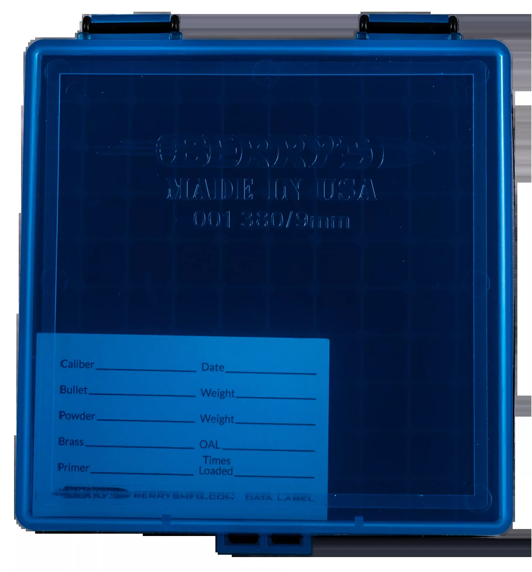 Berrys 001, Berrys 69874001 Ammo Box .380/9mm 100rd Blu/bk