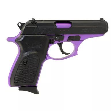 Bersa T380PRP8 Thunder Micro-Compact Frame 380 ACP 8+1, 3.50" Purple Cerakote Steel Barrel, Matte Black Serrated Steel Slide, Purple Cerakote Aluminum Frame