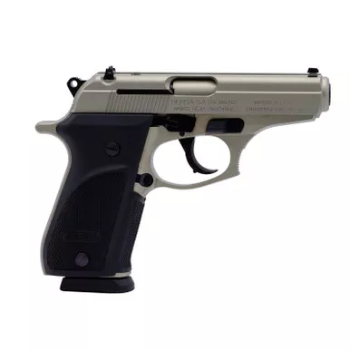 Bersa THUN380PNKL15 Thunder Plus Sub-Compact Frame 380 ACP 15+1, 3.50" Nickel Steel Barrel, Nickel Cerakote Serrated Steel Slide, Nickel Cerakote Aluminum Frame w/Beavertail, Black Rubber Grip