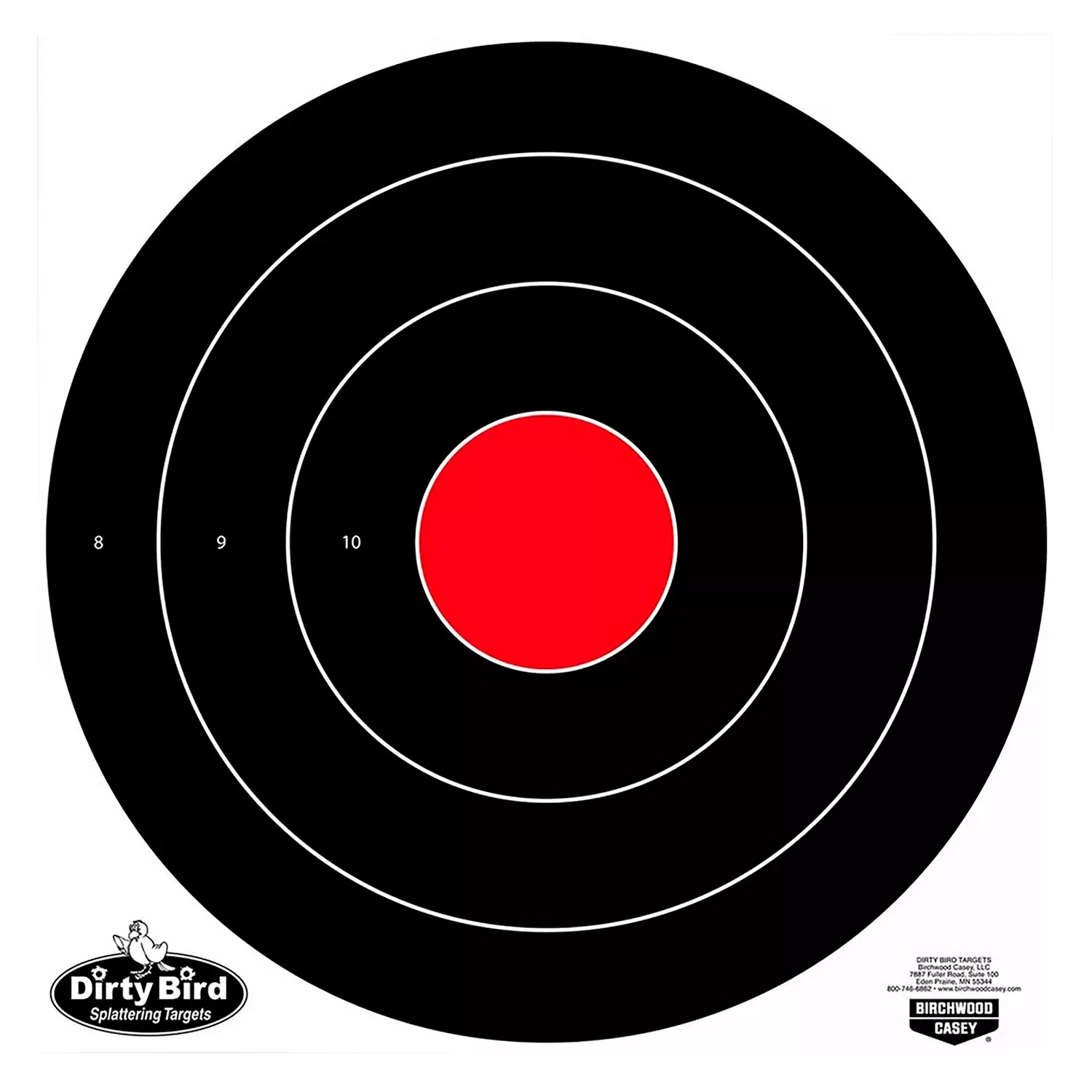 Birchwood Casey Dirty Bird Bull’s-Eye Bullseye Tagboard Target 17.25″ 100 Per Pkg