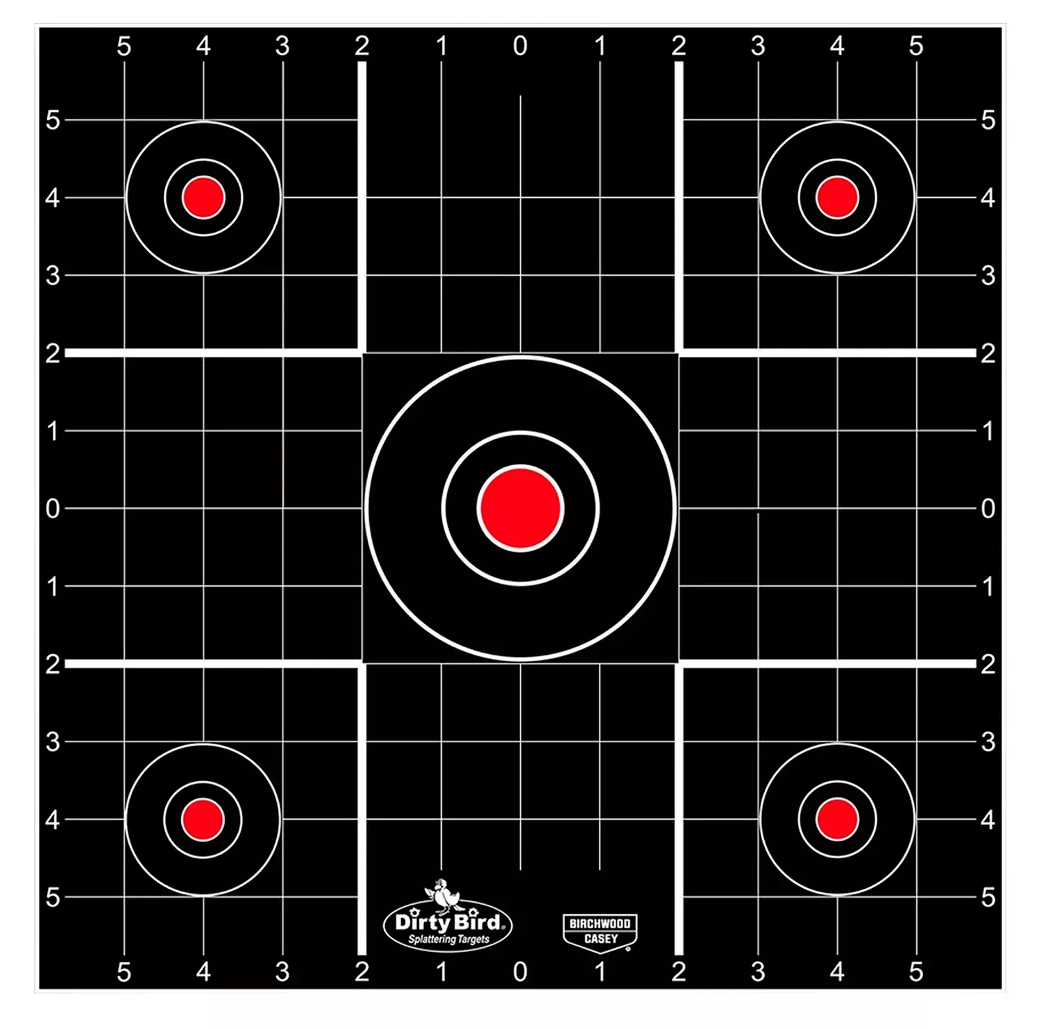 Birchwood Casey Dirty Bird Sight-In Bullseye Tagboard Target 12″ 100 Per Pkg