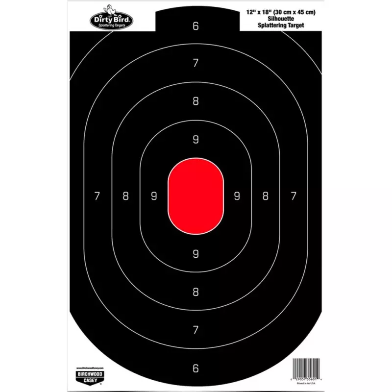 Birchwood Casey Dirty Bird Silhouette Target 12 x 18 in. Black & Red 100 Pack