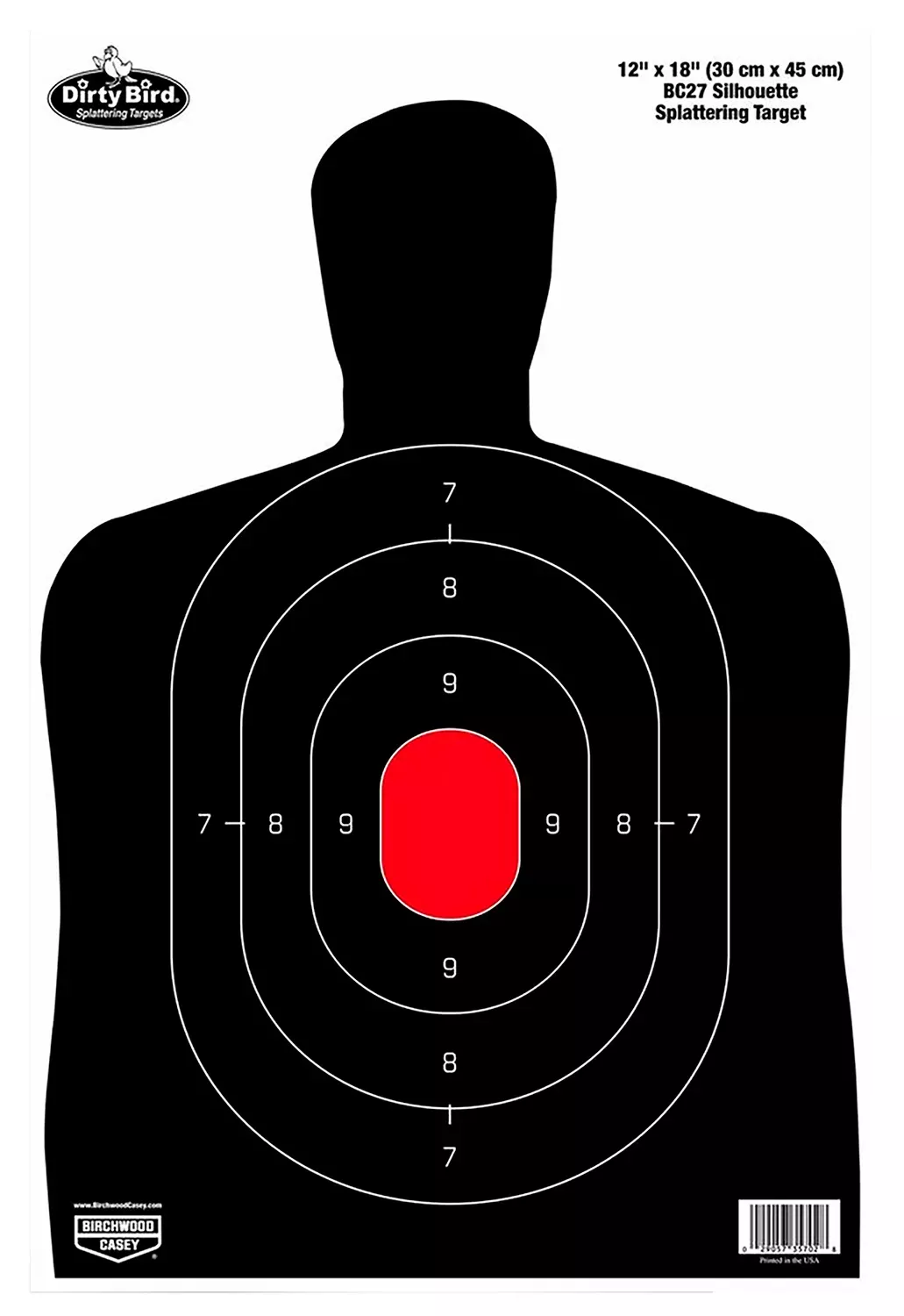 Birchwood Casey Dirty Bird Silhouette Target Silhouette Tagboard Target 12″ x 18″ 50 Per Pkg