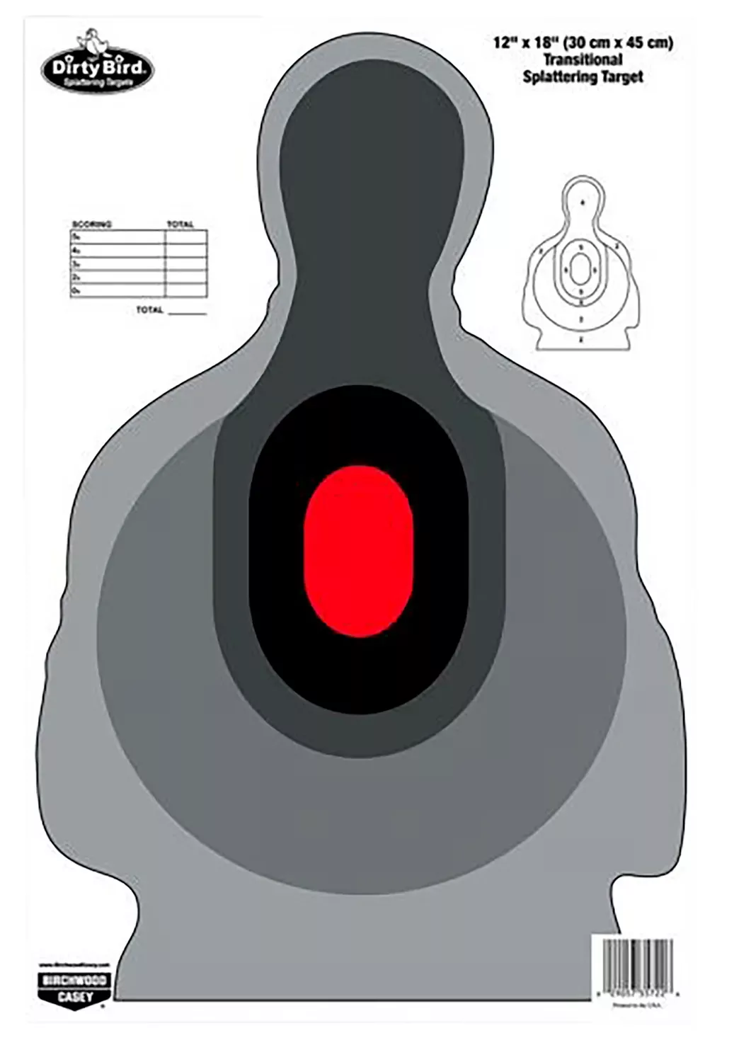 Birchwood Casey Dirty Bird Transition Silhouette Tagboard Target 12″ x 18″ 8 Per Pkg