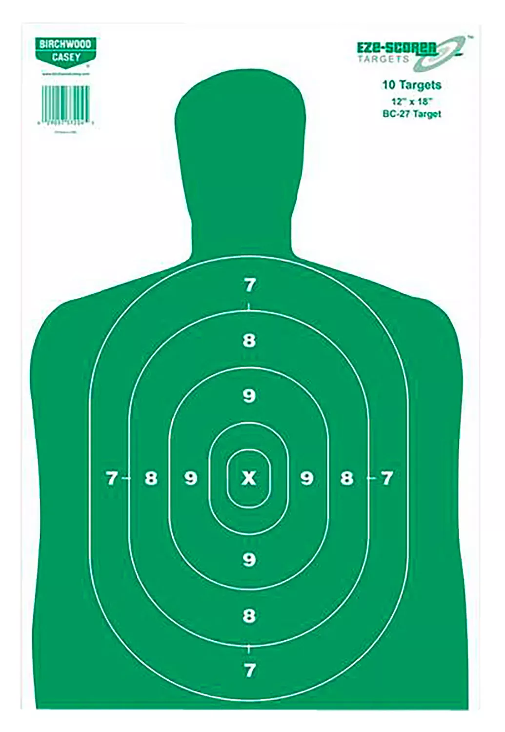 Birchwood Casey EZE-Scorer BC-27 Silhouette Paper Target 12″ x 18″ 100 Per Pkg