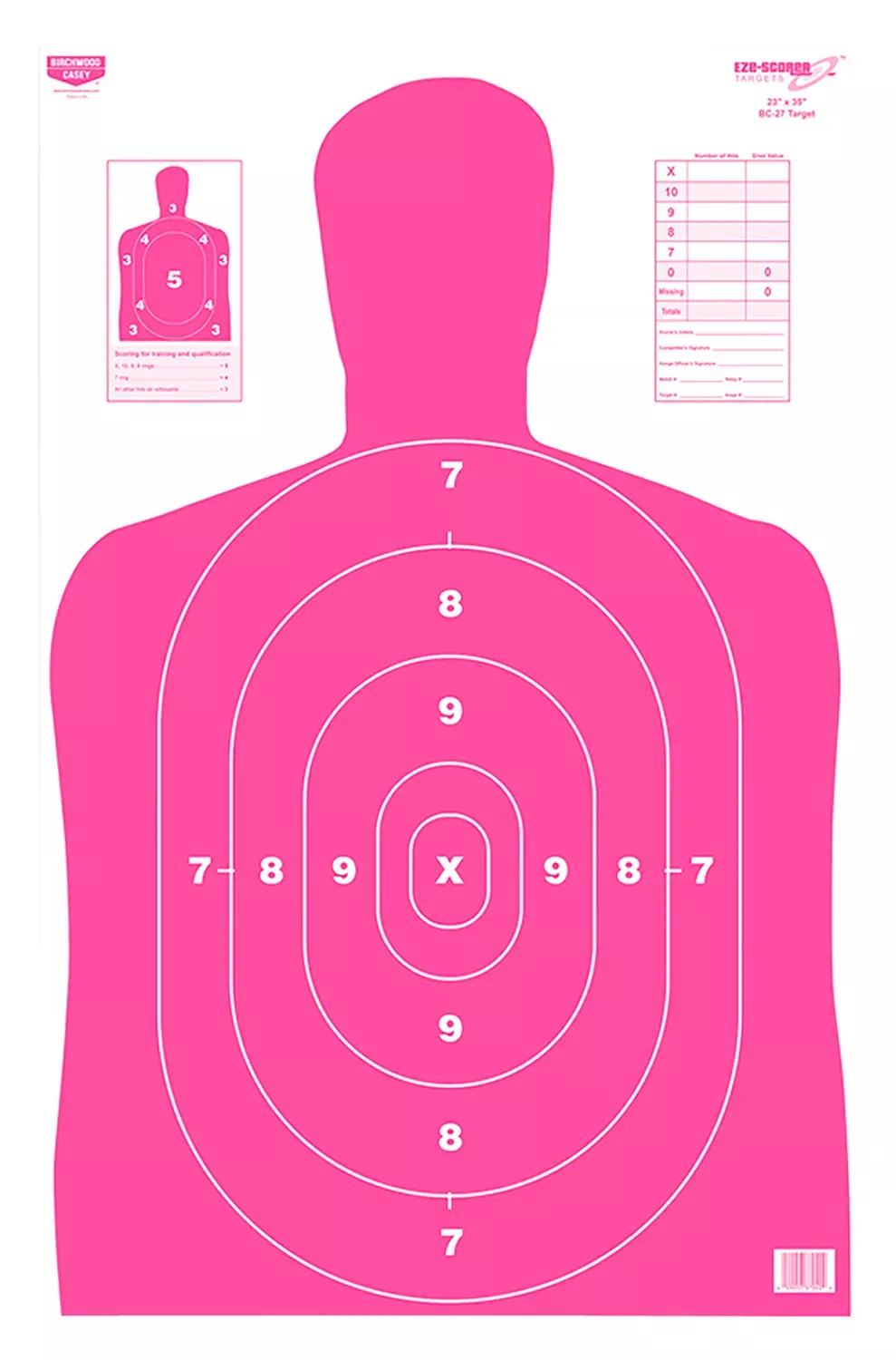 Birchwood Casey EZE-Scorer BC-27 Silhouette Paper Target 23″ x 35″ 100 Per Pkg
