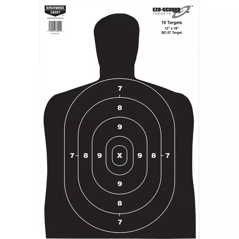 Birchwood Casey EZE-Scorer Target BC-27 Silhouette 12×18 in. 10 pk.