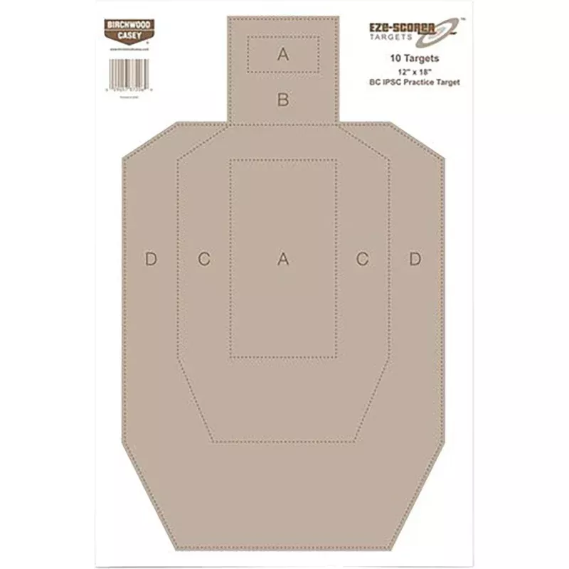 Birchwood Casey EZE-Scorer Target IPSC Practice Paper 12×18 in. 10 pk.
