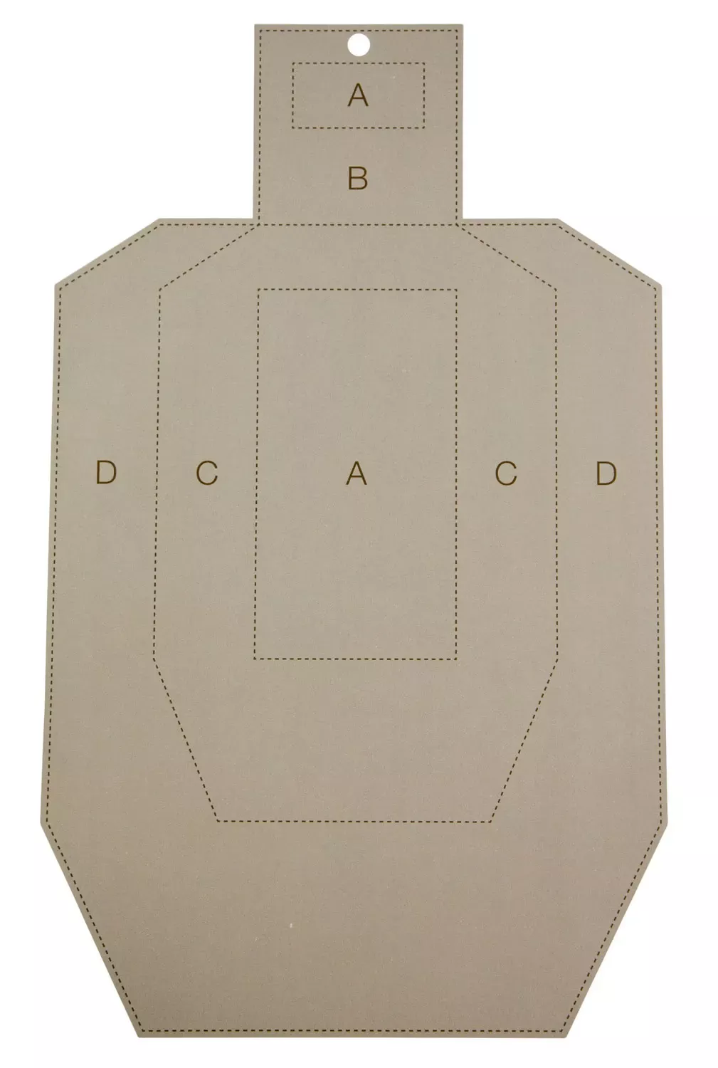 Birchwood Casey EZE-ScorerIPSC Paper Hanging Universal 12″ x 18″ Tan 100 Per Pkg